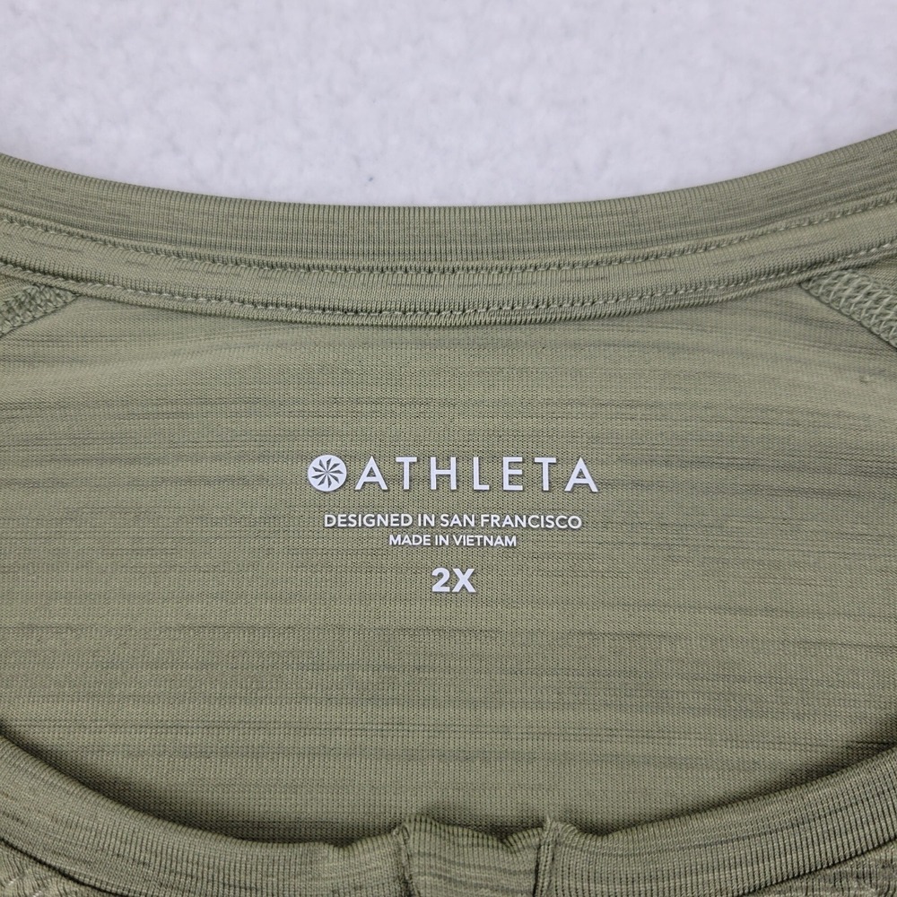 Athleta Pacifica Illume Fitted Tee Swim Surf Paddle Womens 2X Green 657808 - Picture 3 of 9